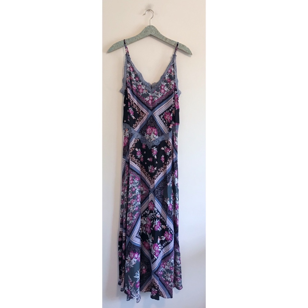 Free People Stevie Floral Lace Trim Maxi Dress